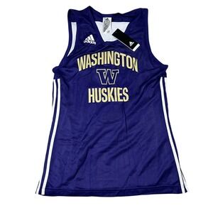 Adidas Washington Huskies Reversible Basketball Jersey Mens Medium Purple White